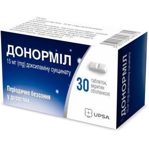 Донорміл табл. в/о 15 мг №30